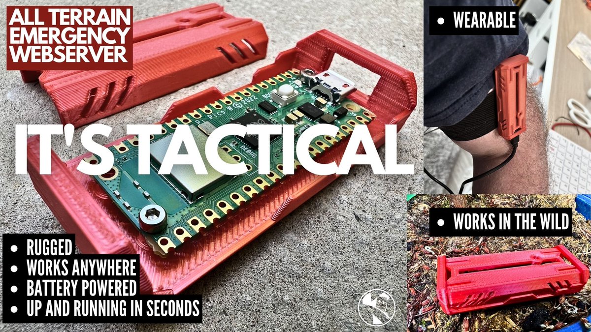 kevsmac's tweet image. Do you have a tactical web server? It&apos;s the manliest web server you&apos;ll see today. 
Must-have for preppers and people serious about tactical kit.

&quot;It&apos;s Tactical&quot;

#raspberrypipico