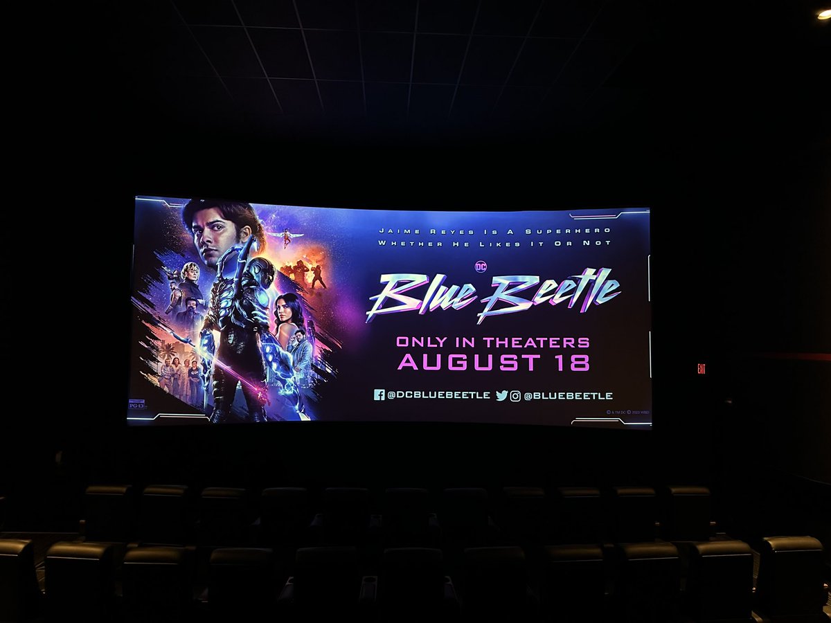 Thanks to @warnerbros for giving the family and I am early look @bluebeetle! In theaters everywhere August 18! #bluebeetle
