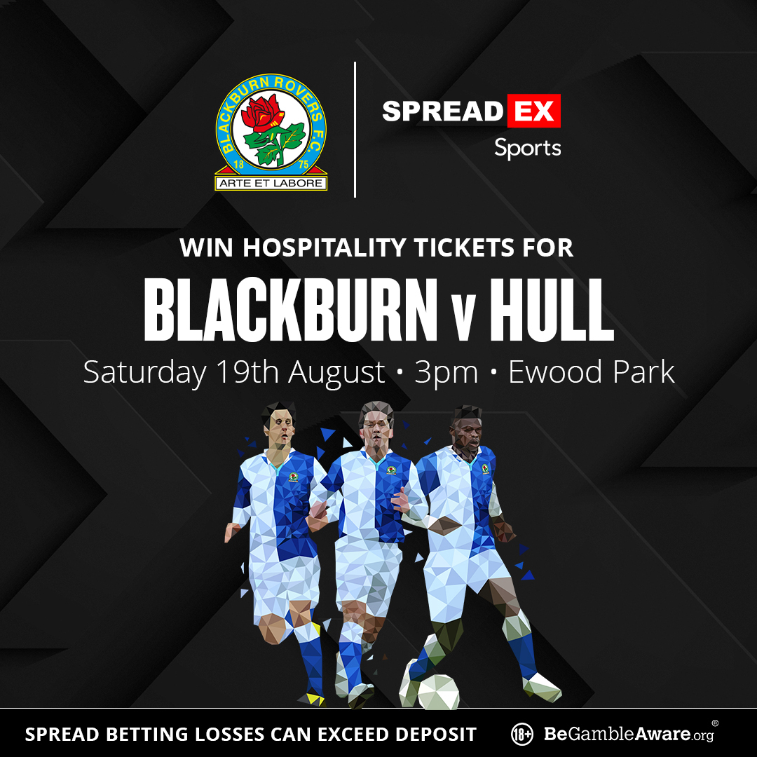 SpreadexSport's tweet image. 🚨Competition Time🚨

How do you fancy winning hospitality tickets for @Rovers  🆚 Hull City?🎟️

For the chance to win two tickets🏆

1⃣ Follow us + Retweet this tweet!♻️
2⃣ Enter your details in the entry form below⤵️
spreadex.com/blackburnhosp

TS&amp;amp;C's apply