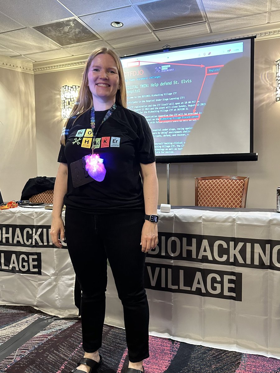 Good morning from the Biohacking Village! I’m at the CTF <a href="/DC_BHV/">Biohacking Village 🧪</a>