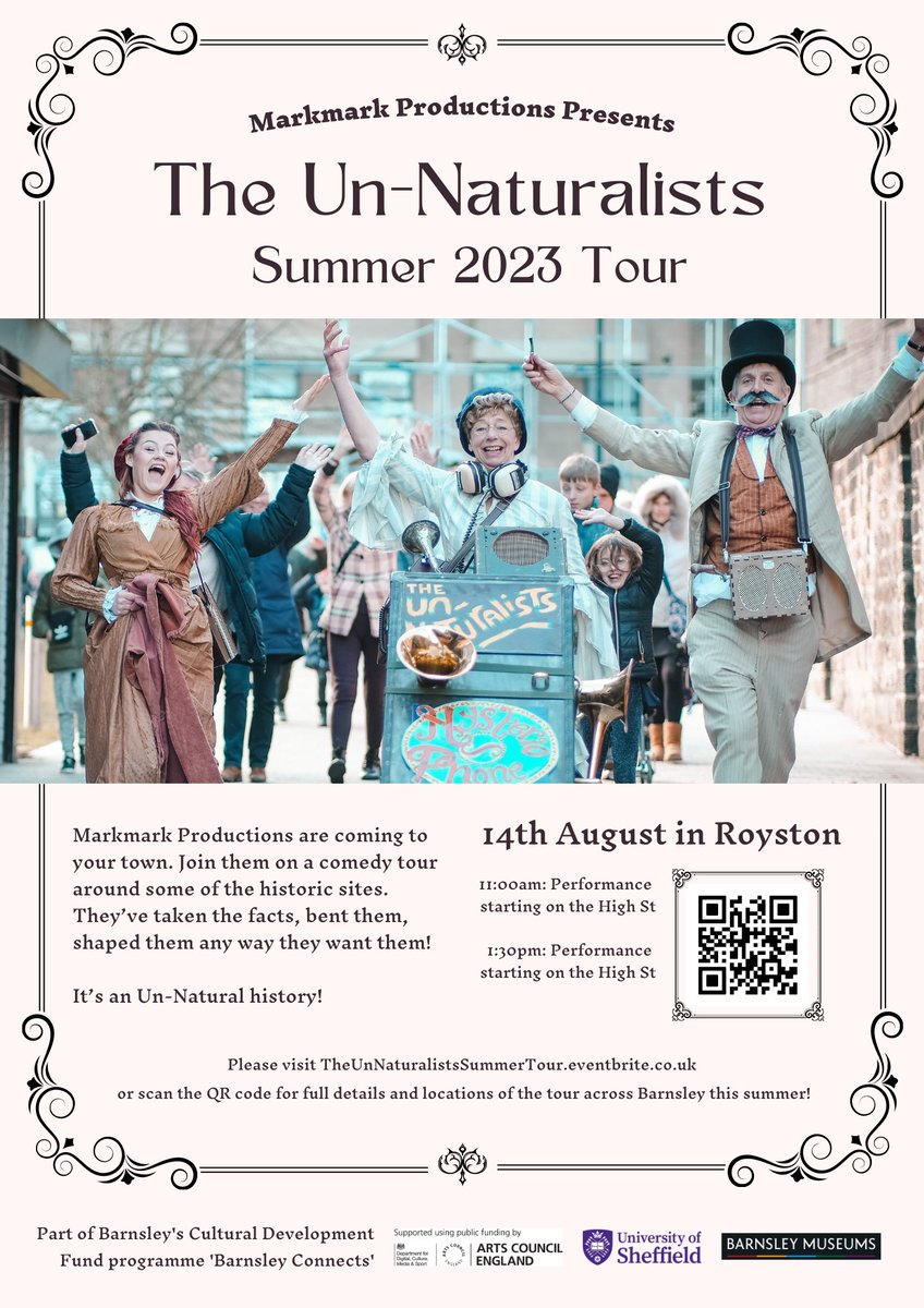 North East Area Team (@nebarnsley) on Twitter photo The Un-Naturalists are coming to Royston! 📣
Monday 14 August, performances will take place on the High Street. For more information -
…aturalistssummertour.eventbrite.co.uk
#Unnaturalists #summerhols #schoolholidaysfun #Royston #community <a href="/RoystonStJ/">The Parish of St John the Baptist, Royston.</a> <a href="/StRoyston/">Royston St John Baptist Primary School</a> <a href="/roystonheart/">BarnsleyHealthyHeart</a> <a href="/BarnsleyMuseums/">Barnsley Museums</a> The Un-Naturalists are coming to Royston! 📣
Monday 14 August, performances will take place on the High Street. For more information -
…aturalistssummertour.eventbrite.co.uk
#Unnaturalists #summerhols #schoolholidaysfun #Royston #community <a href="/RoystonStJ/">The Parish of St John the Baptist, Royston.</a> <a href="/StRoyston/">Royston St John Baptist Primary School</a> <a href="/roystonheart/">BarnsleyHealthyHeart</a> <a href="/BarnsleyMuseums/">Barnsley Museums</a>