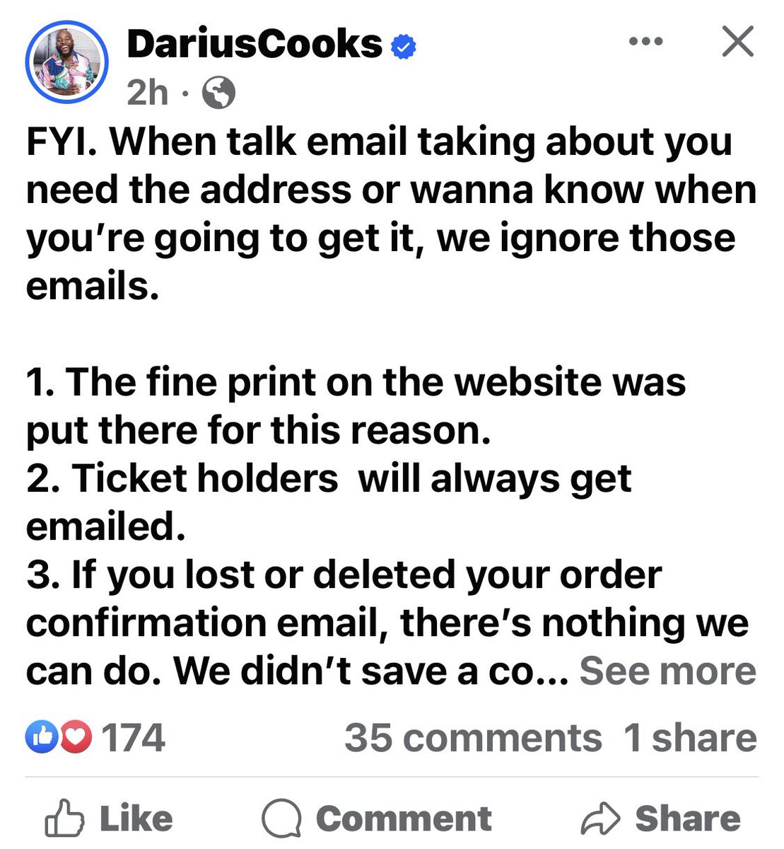 This is a business man?  He needs to proof-read. Clown #dariuscrooks