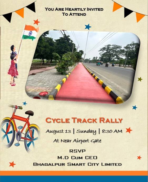 'Pedaling Towards a Greener Future: Join Us for the Cycle Track Rally on Sunday, August 13th, 2023! 📷📷 #CycleForChange #GreenRideSunday' #rideforchange @yogeshsagar9 @SmartCities_HUA @UDHDBIHAR @IPRD_Bihar