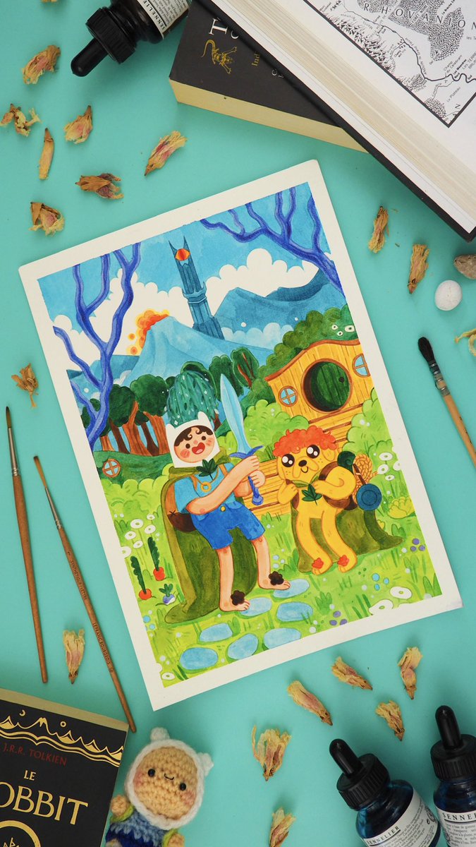 laGriffedeMaho's tweet photo. Adventure Time X LOTR 🧝🏻‍♂️⚔️🐶 https://t.co/yj8CBa2ltK