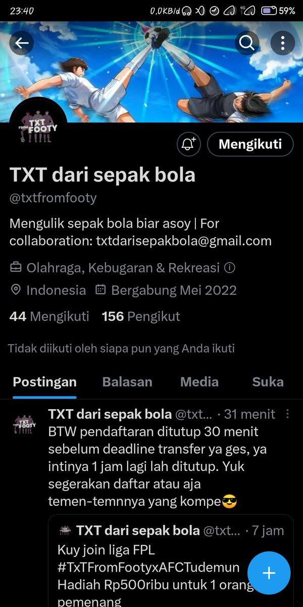 agungmhd87's tweet photo. @txtfromfooty @AFCTudemun Shortpass CF
Manager : Muhammad Agung Setyawan https://t.co/24nLe6id9R