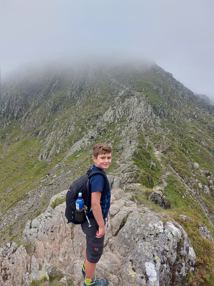 NikkiSatchwell's tweet photo. We survived Helvellyn.. what a day. Mark did awesome scrambling over the top of the ridge, striding edge, then down swirral edge. A day we'll never forget 🥰 my favourite mountain to date!! #satchwellhikers @LeasStAndrews https://t.co/8wmf6zpEa6