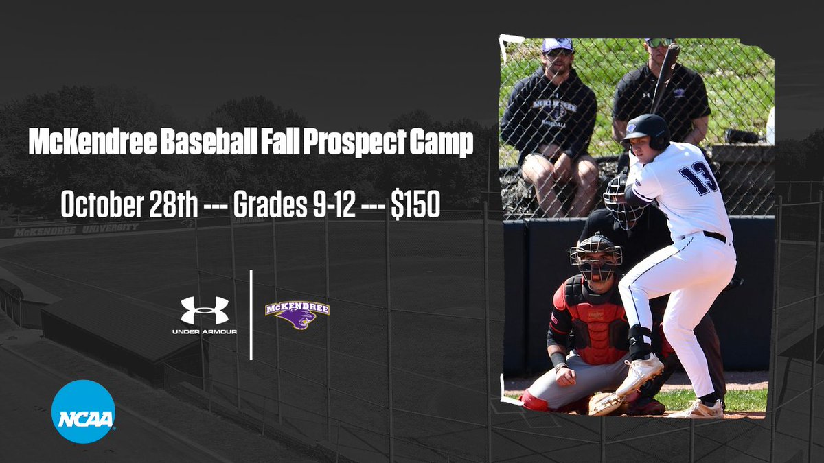 McKendree_BSBL's tweet photo. Registration for our Fall Prospect Camp is now open! Great opportunity to be seen by our entire coaching staff!

Details and registration link can be found at https://t.co/e11PWArIm6 https://t.co/cahel8N9pJ