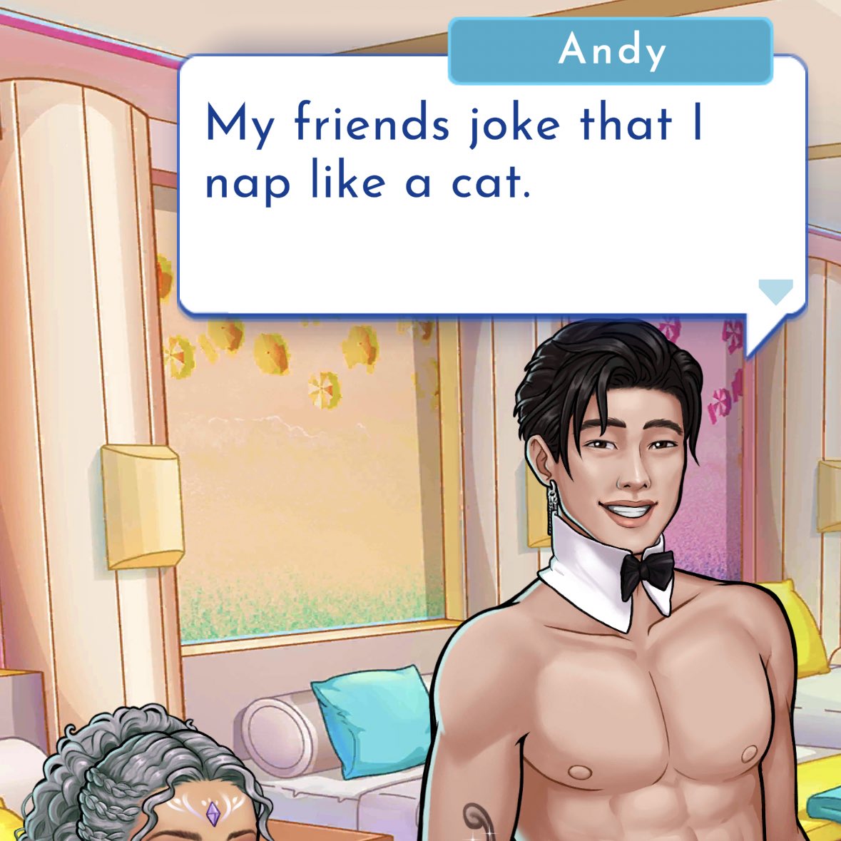necromancerbb's tweet photo. it’s official yall- andy is a catboy #litg2 #loveislandthegame https://t.co/2bIAIlJFtA