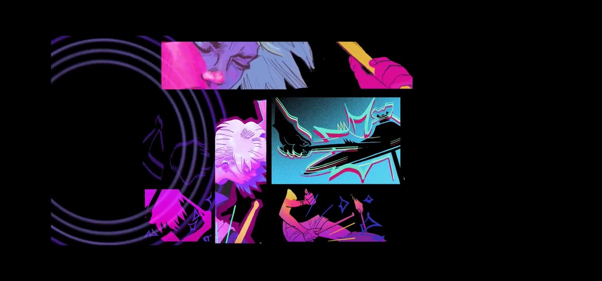 Bon_bon_kk's tweet photo. @chrisagwrites there's a new shot that doesn't appears in Gwen's introduction (while she plays with the band) wich function as a comic page, when she says "and now he is on his own" and then after the "yoy don't". https://t.co/28Y5dIBf5o