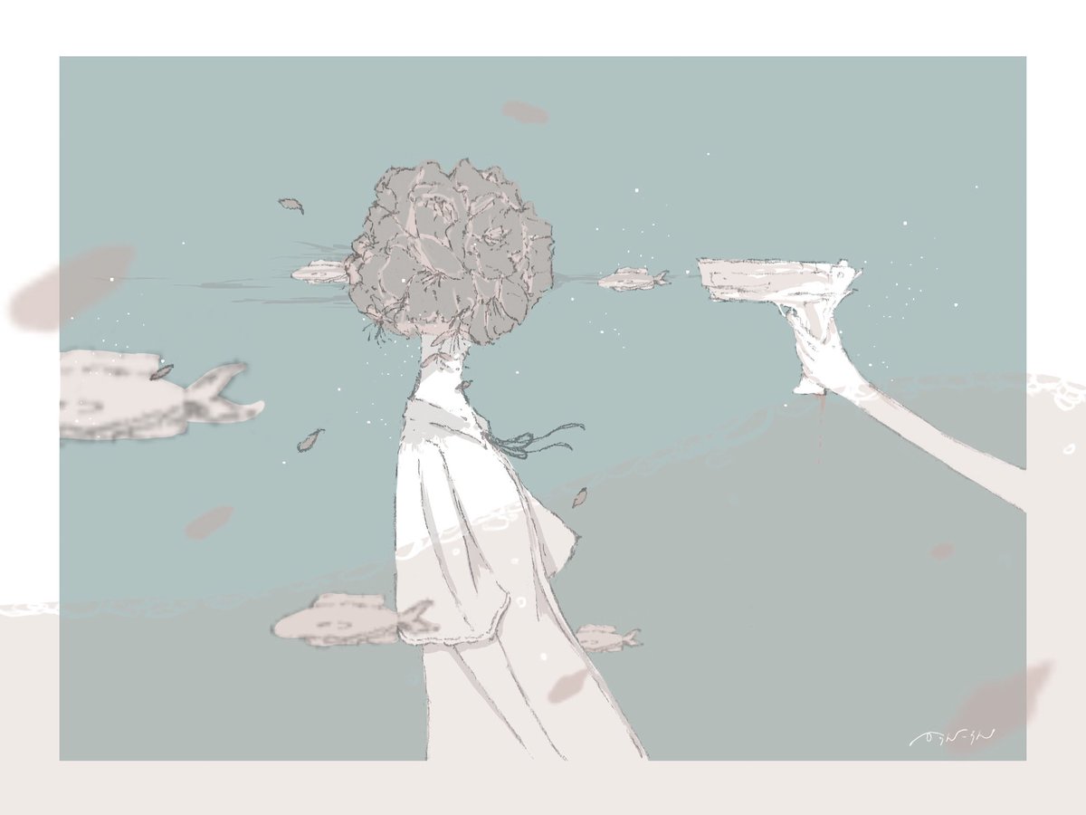 「4年前に描いたお花の絵…  線の未完成さがすきな絵たち」|からんころんのイラスト