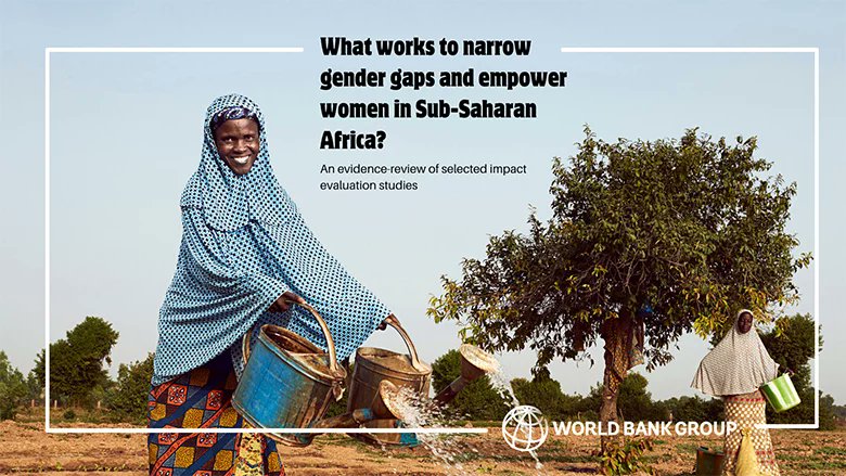 What works to address #gender gaps? 

This excellent <a href="/WorldBank/">WorldBank</a> report includes 8 evidence briefs that summarize the findings from a review of more than 150 studies analyzing the effectiveness of #GenderEquality interventions across 26 countries in #SubSaharanAfrica.

The briefs