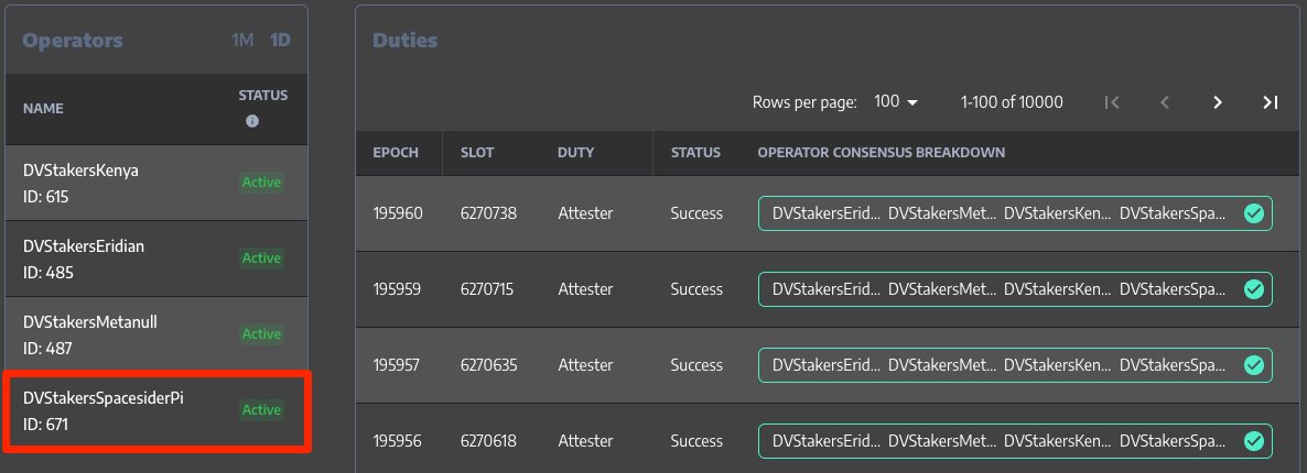 Testing on Raspberry Pi hardware continues... with more success!

An <a href="/ssv_network/">SSV Network</a> operator is now running on a Raspberry Pi and actively attesting with a remote Beacon Node.