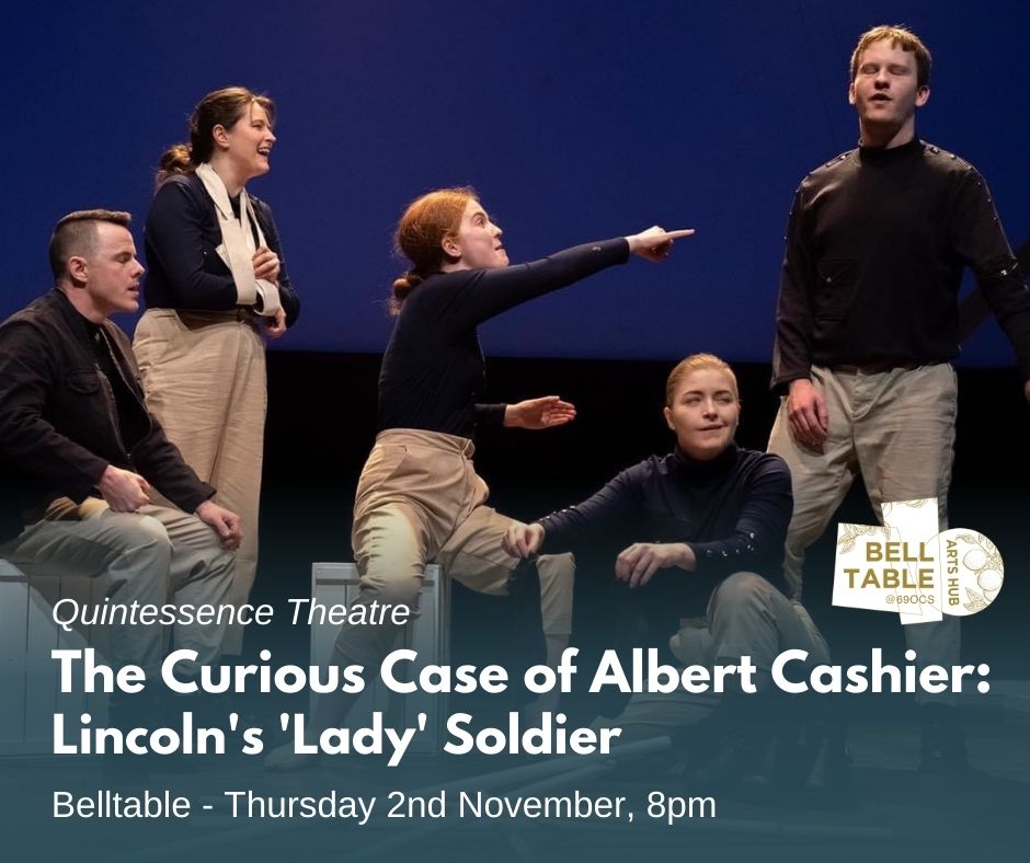 The Curious Case of Albert Cashier: Lincoln’s ‘Lady’ Soldier “Lincoln wanted soldiers. I wanted excitement” Thursday 2nd November, 8pm Tickets on sale now! 🎟 bit.ly/47sM9Jl #AlbertCashier #Theatre #Limerick #Belltable @QuintessencePro