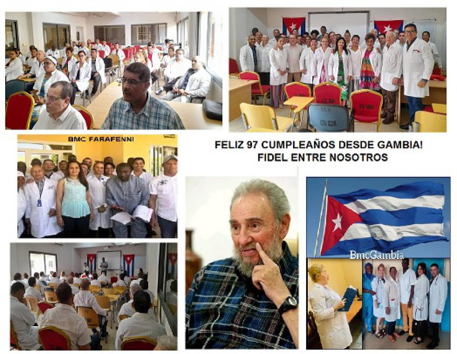 Sencillos pero sentidos homenajes en #Gambia a #FidelPorSiempre en su 97 cumpleaños. #FidelEntreNosotros #GambiaCuba <a href="/lamoros2017/">Luis Alberto Amorós Núñez</a> <a href="/VictorGaute/">Víctor Gaute López</a> @Guajiritasoy misiones.cubaminrex.cu/es/articulo/se…