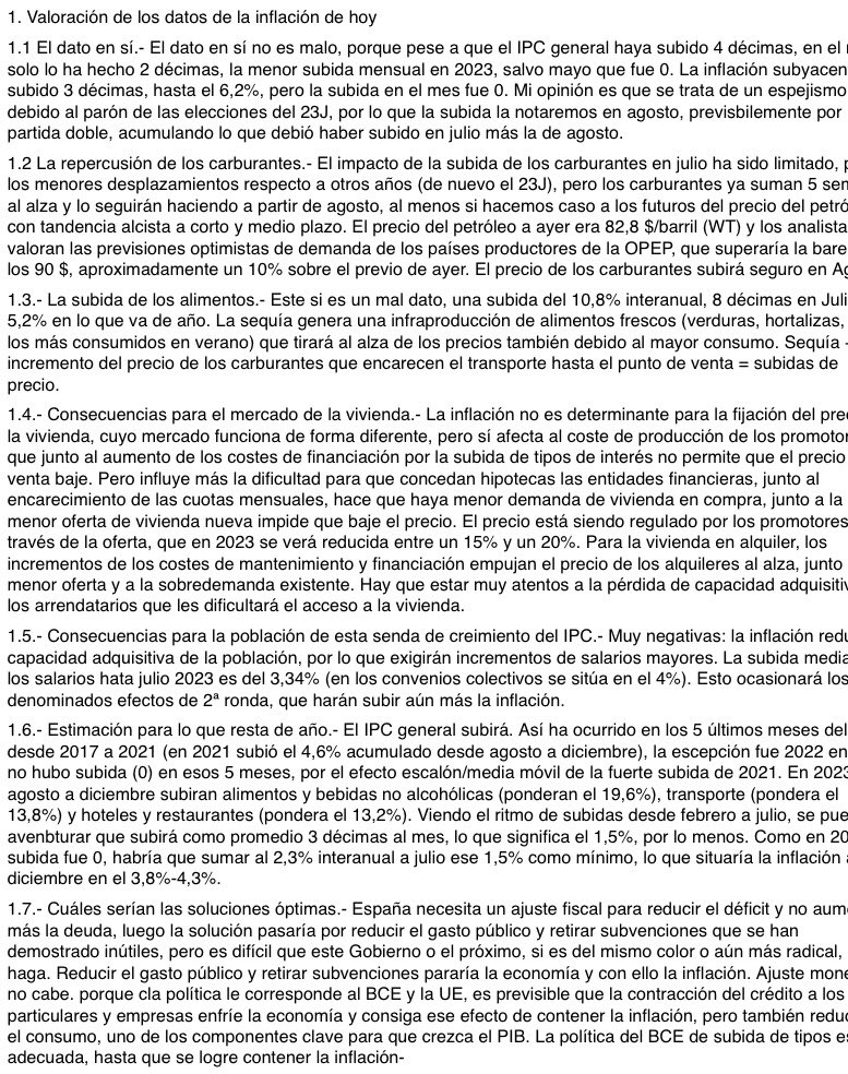 Enlace al artículo publicado hoy en #OkDiario, que incluye parte de la valoración realizada por nuestro Secretario General, #JulianSalcedo,  analizando el dato de #IPC definitivo del mes de julio, publicado por el #INE. Se adjunta la valoración completa. 
okdiario.com/economia/exper…