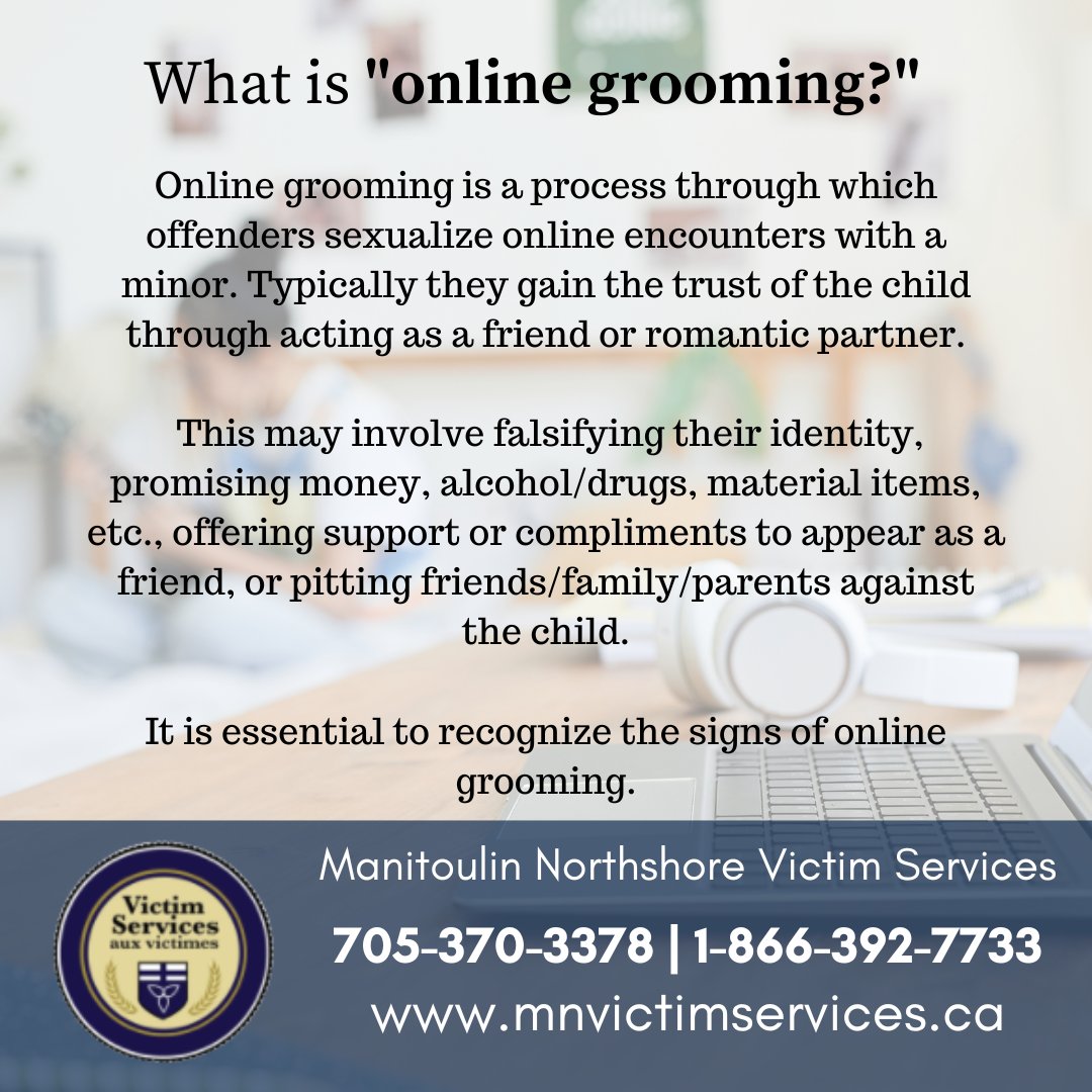 Did you know about online grooming? Do you know the signs? #StaySafeOnline #OnlineSafety #OnlineGrooming #OnlineSafetyAwareness