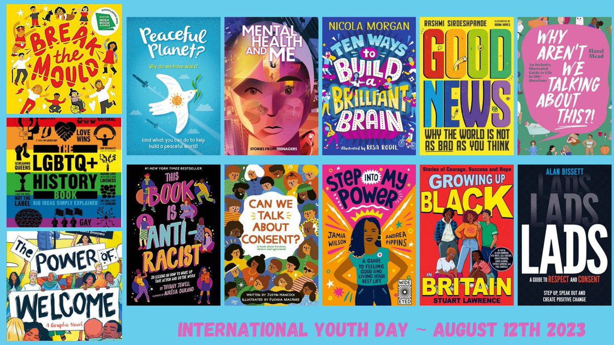 📚❤️Today is #InternationalYouthDay ~ isn't there a LOT to think about while being young right now! Here's a few books for the library that might make the thinking &amp; feeling &amp; the is it just me a bit easier!❤️📚(creator credits👇) #EduTwitter #SchoolLibrarians #OurBooksForDays