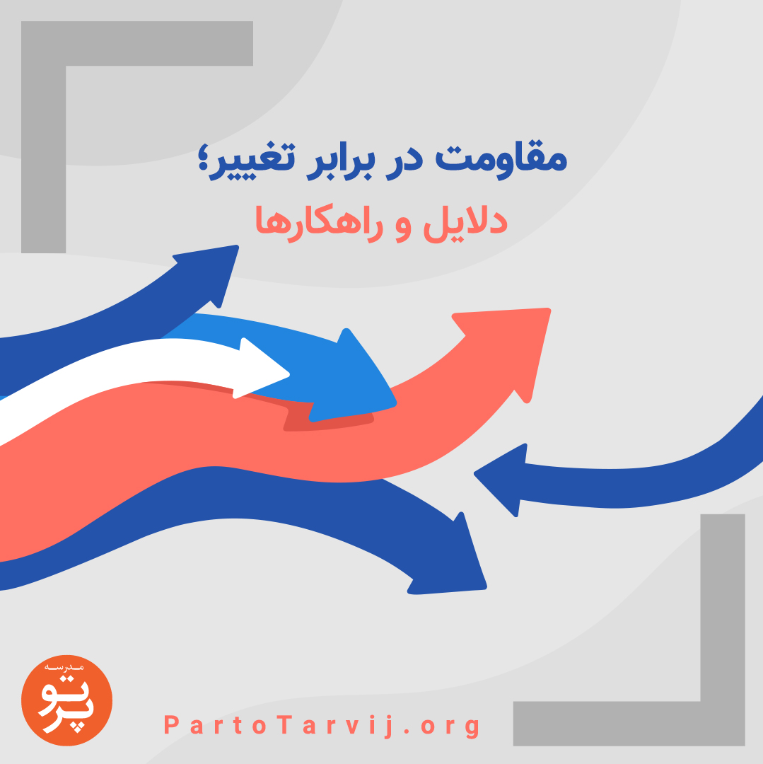 partoschool's tweet photo. پویایی و بهبود در هر سازمان و سیستم اجتماعی با «تغییر» اتفاق می‌افتد و فعالان اجتماعی معمولا به دنبال یافتن راه‌هایی برای غلبه بر چالش‌هایی هستند که از سوی طرفداران «حفظ وضع موجود» ایجاد می‌شود.اما چرا تغییر با مقاومت همراه است و برای شکستن این مقاومت چه راه‌کارهایی وجود دارد؟
👇🏾 https://t.co/jHmNshyFRG