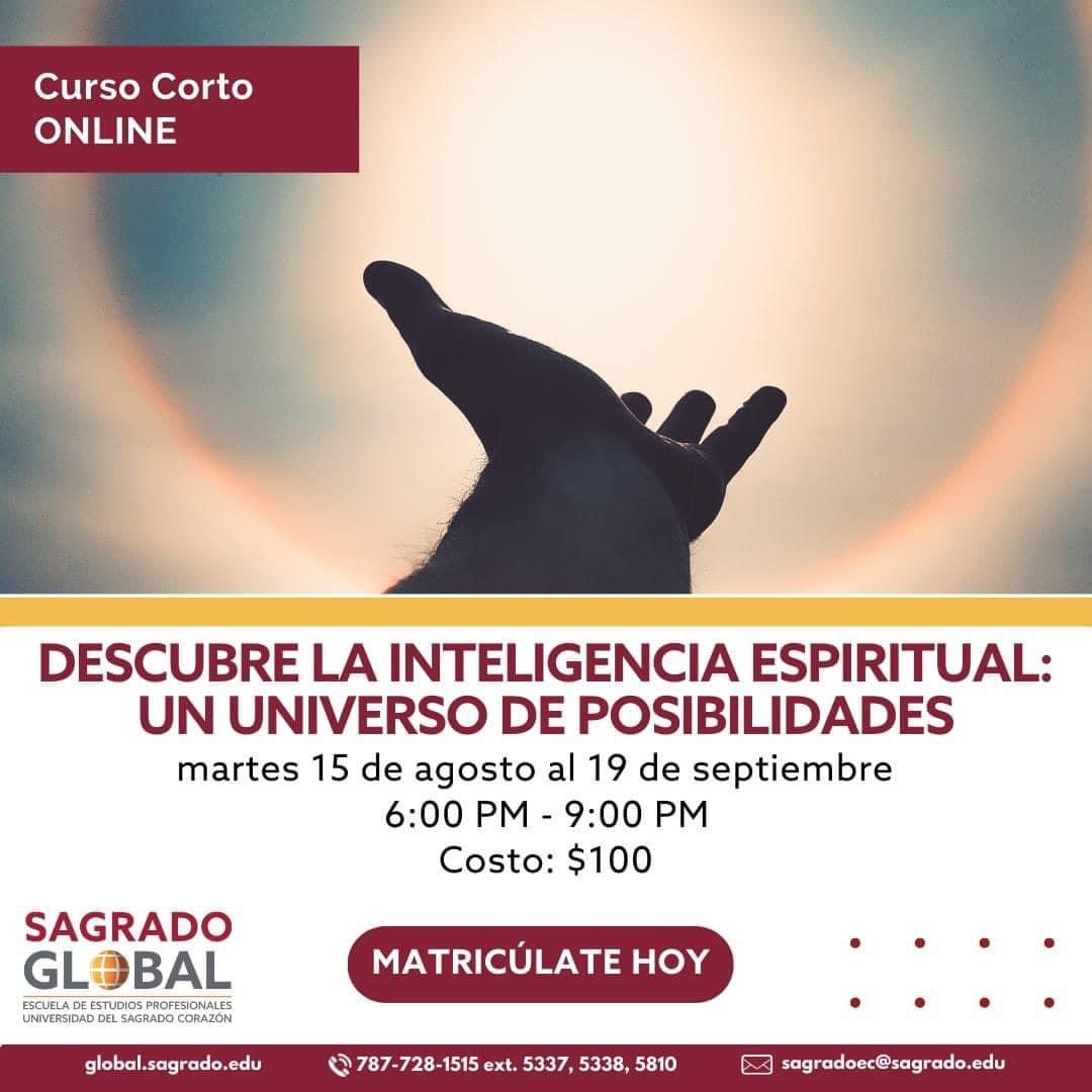 lurema45's tweet photo. Curso corto “Inteligencia Espiritual un universo de posibilidades”. 

Universidad Sagrado Corazón❤️
Vitual💻
Aún puedes matricularte 👇👇

https://t.co/BU5PLOn4hw https://t.co/33nhyTrjGe