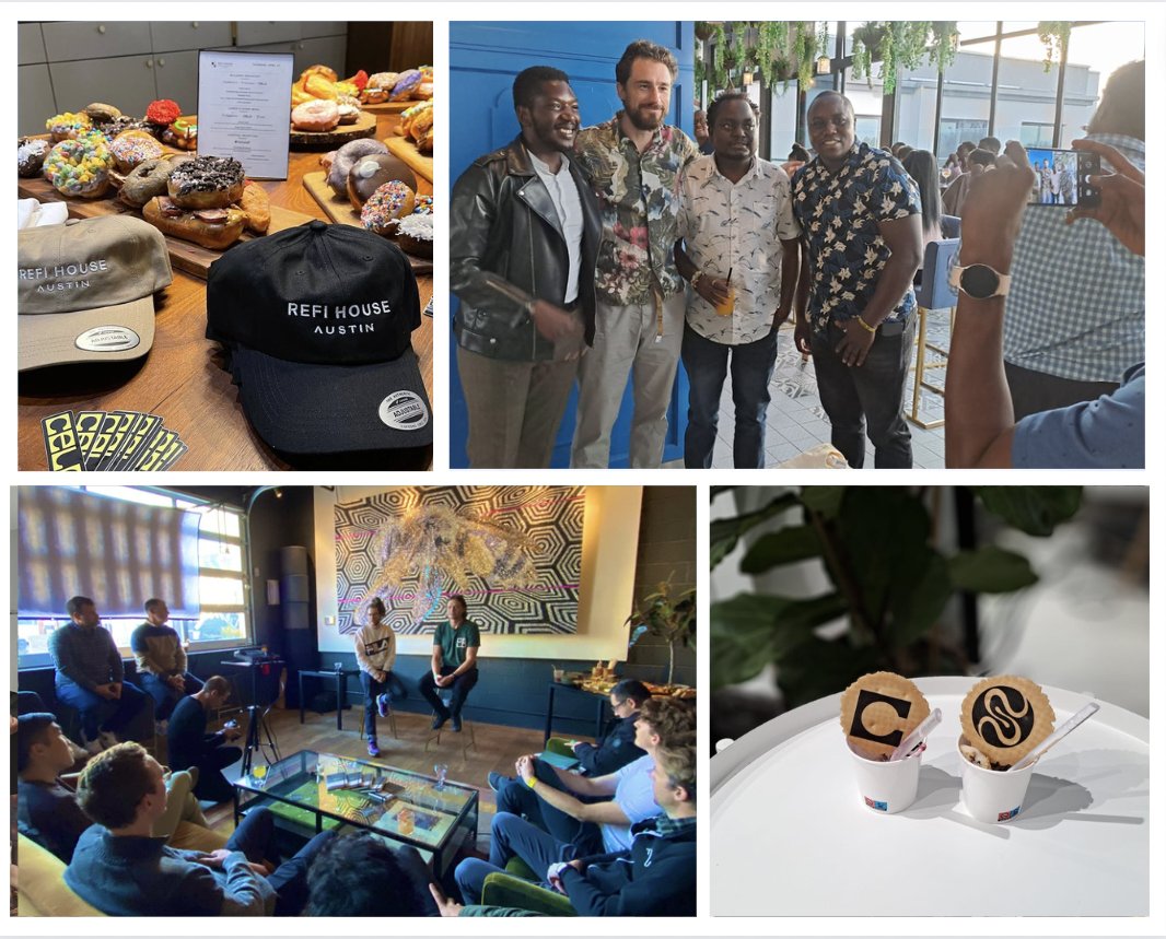 Celo's tweet photo. It's halfway through the year, and we've had plenty of amazing conferences, meetings, and gatherings! ✨
So far, what has been your favorite Celo Community talk, speaker, or event? 🤔
Comment below! 💬
#ReFiHouse #CeloDenver #CeloLocal #CoOPERATEParis https://t.co/d6JZKXYw2K