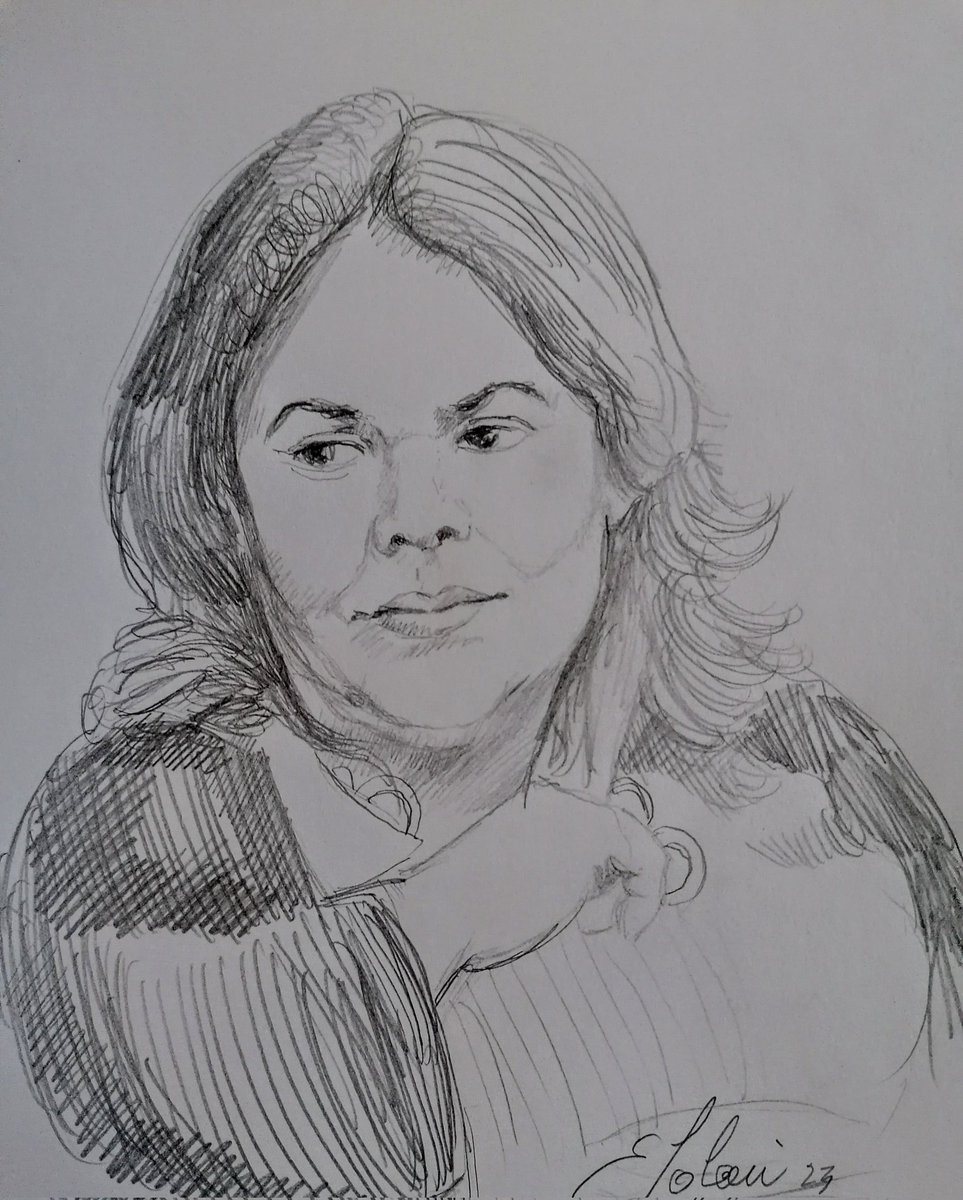SolariErnesto's tweet photo. Voglio ricordare #michelamurgia, una grande scrittrice, con un ritratto che andrà a far parte della galleria dedicata a #PaoloGiovio che raccoglie più di 1000 ritratti. https://t.co/OCB8wxQnBK https://t.co/OQZladwIeY