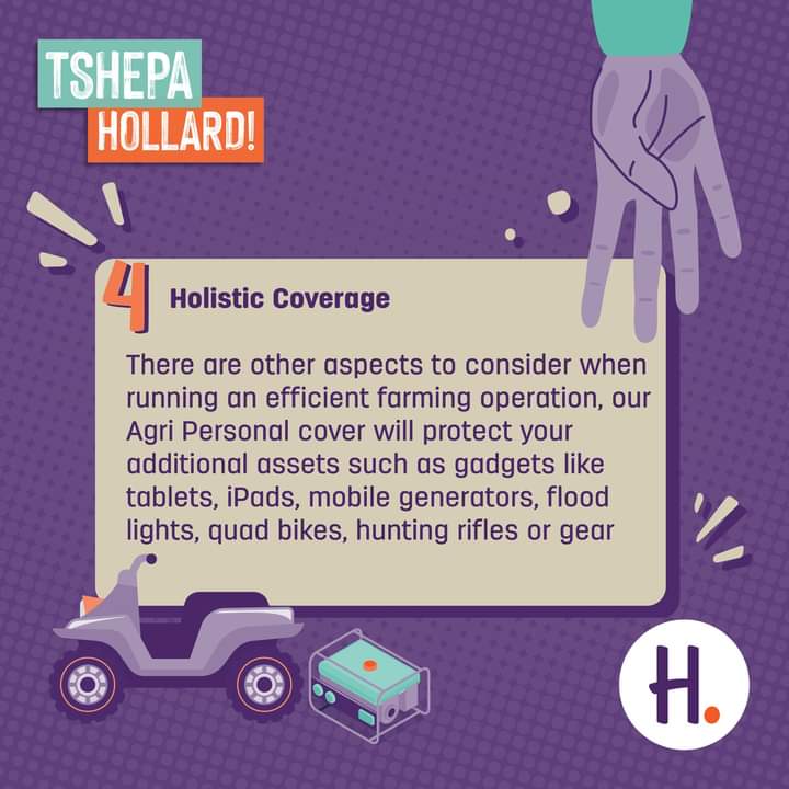 Call us on +267 395 8023 or WhatsApp 'Hi' to +267 76 230 009 to get your Agri Insurance policy today! 🌱🛡️ 

#AgriInsurance #BetterFutures #TshepaHollard #HollardBW