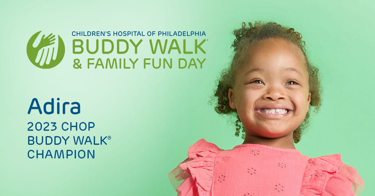 ChildrensPhila's tweet photo. Meet #CHOPBuddyWalk Champion - Adira! She is a sweet & sassy 5-year-old who recently celebrated her first dance recital & is looking forward to kindergarten. Register today & join us on 10/8 for the Buddy Walk & Family Fun Day: https://t.co/7GZzGxY257. #ForBreakthroughs https://t.co/gCv9U61iAa