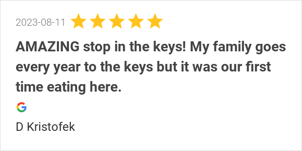 pepperpotkw's tweet photo. New 5.0-star Review: "AMAZING stop in the keys! My family goes every year to the keys but it was our first time... https://t.co/Sk4xCPpA2L