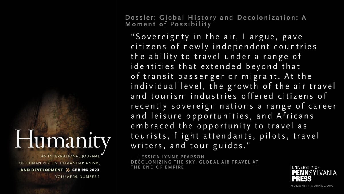 Decolonizing the Sky: Global Air Travel at the End of Empire from Jessica Lynn Pearson @PearsonJessL muse.jhu.edu/pub/56/article…