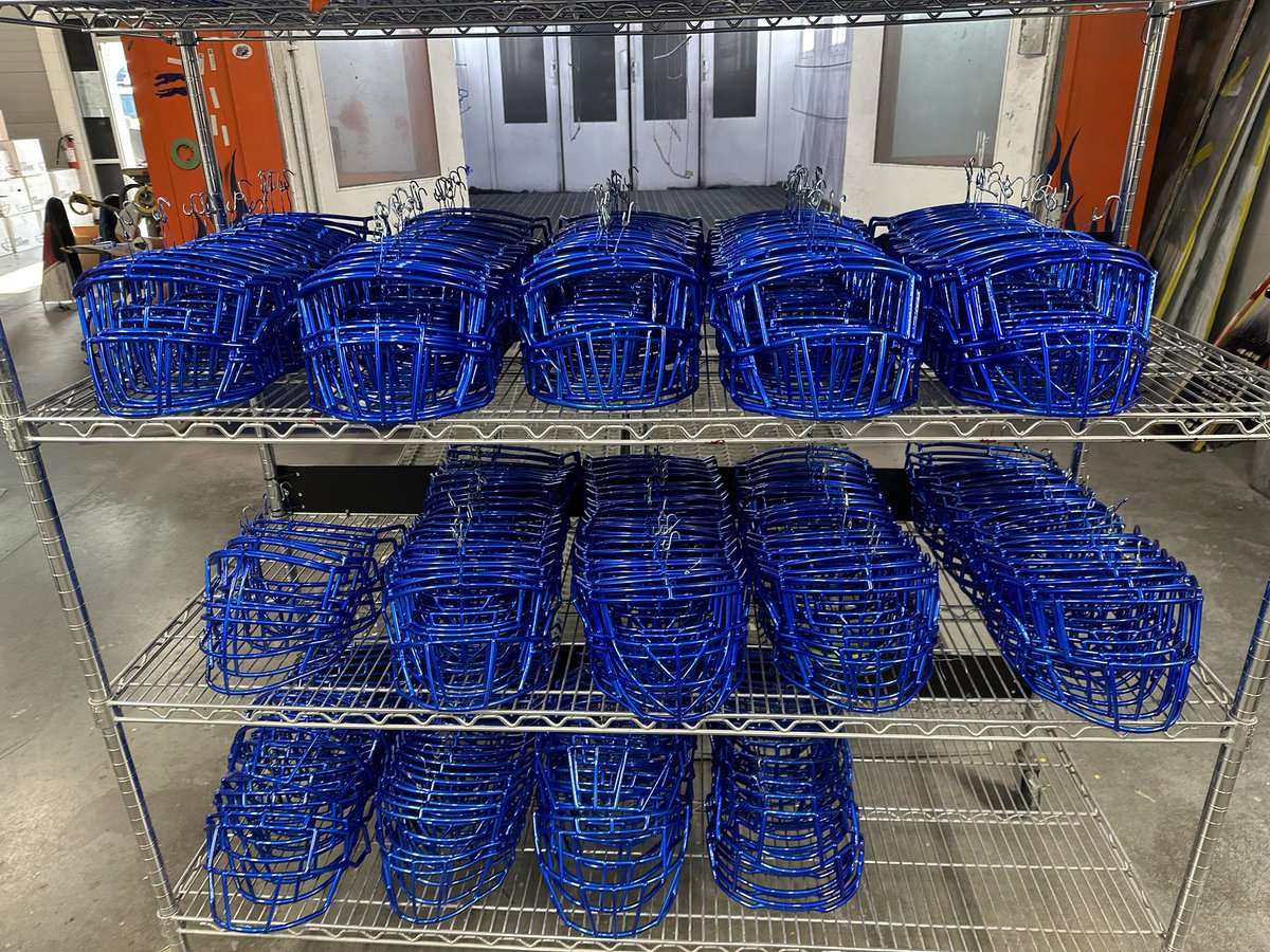 Going to make <a href="/austinrriggs/">Austin Riggs</a> and his <a href="/BYUfootball/">BYU FOOTBALL</a> team look good this season with these candy blue facemasks!!