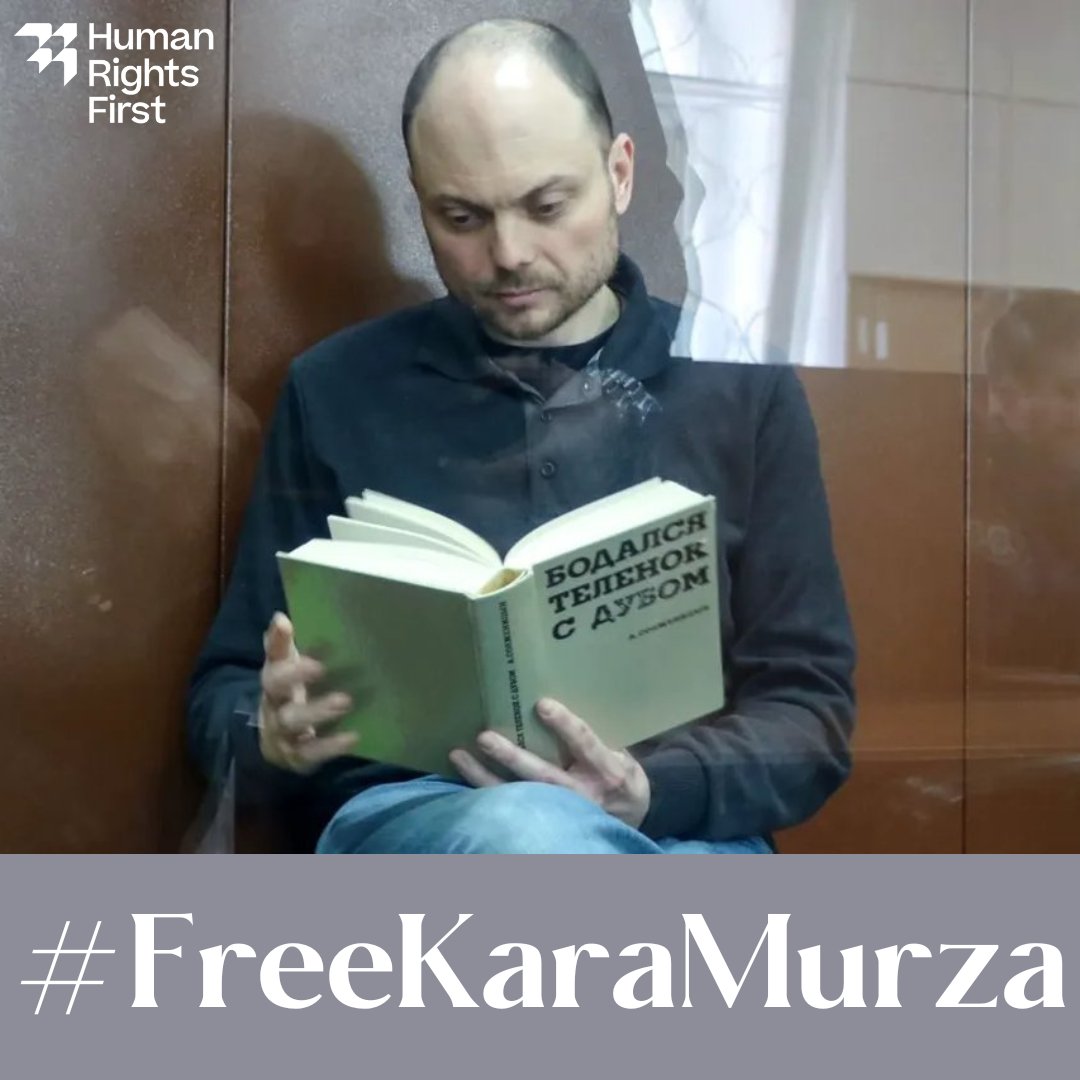 humanrights1st's tweet image. Our colleague Vladimir Kara-Murza/@vkaramurza is serving a 25-year sentence in a Russian penal colony for speaking out against the war on Ukraine. This silencing of his dissent is unjust and a violation of human rights. Join us in demanding his freedom. #FreeKaraMurza