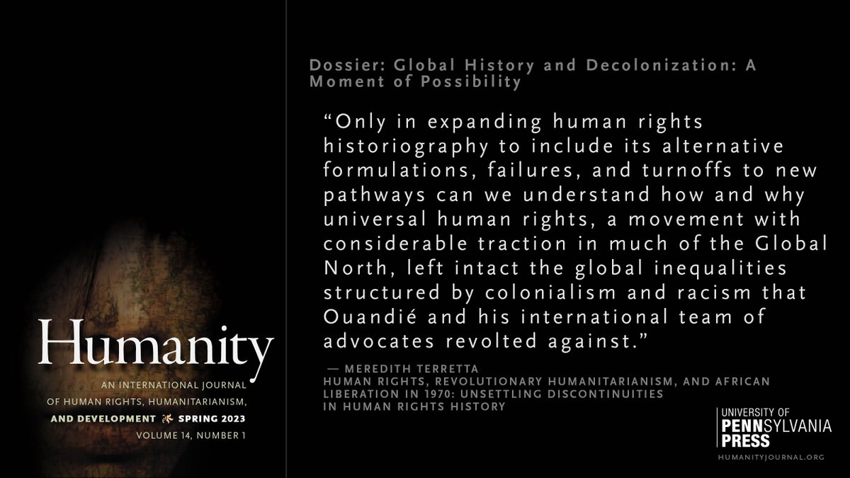 Human Rights, Revolutionary Humanitarianism, and African Liberation in 1970, from Meredith Terretta @MTerretta muse.jhu.edu/pub/56/article…