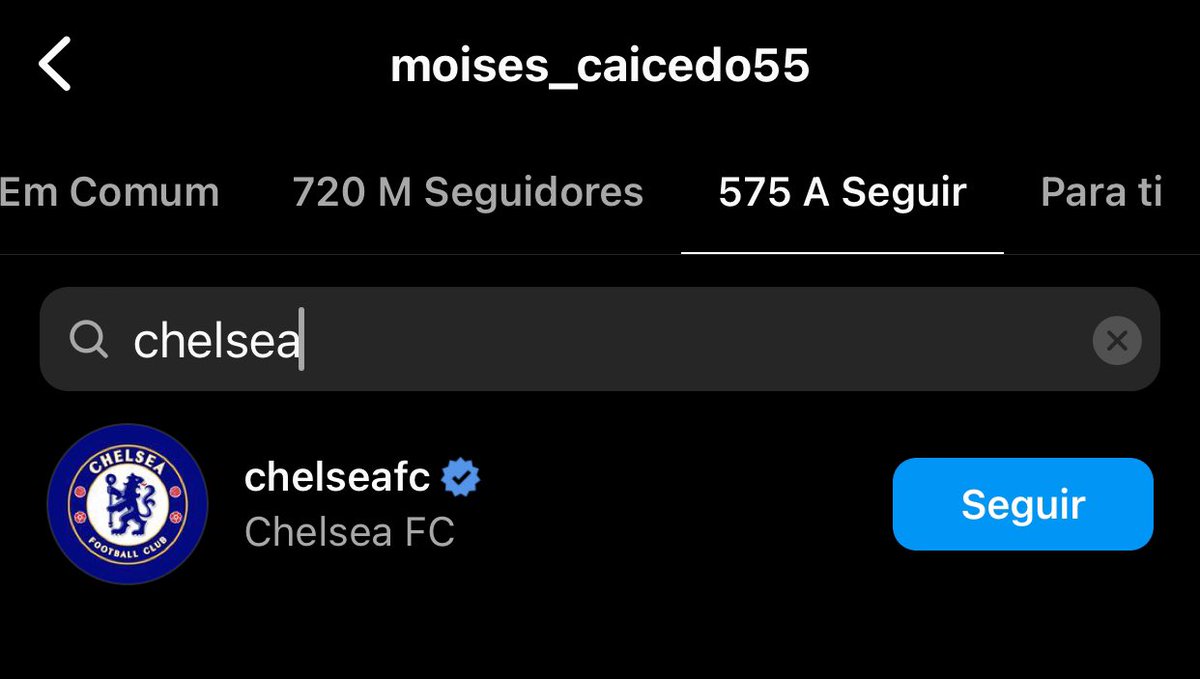 abracadeirapt's tweet image. Moisés Caicedo já segue o Chelsea no Instagram. O médio colombiano recusou o Liverpool e parece ter tomado uma decisão. 👀