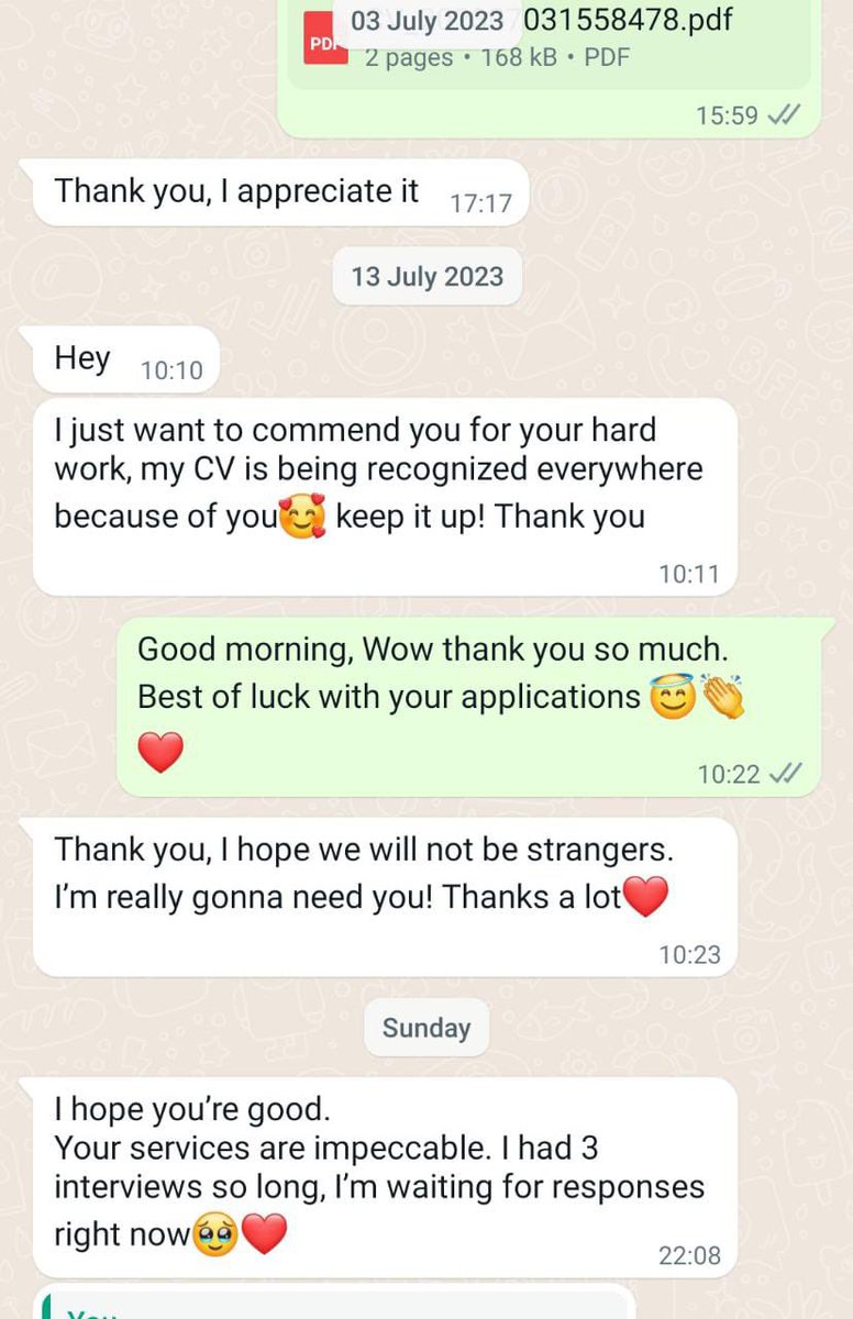 ZamakonkeK's tweet photo. Contact Experts for Professional CV Revamp and Cover Letter at Affordable Prices ‼️

Cover letter costs R50📝❤
CV (Prices From R80)📝❤

Whatsapp link:📲(https://t.co/VoTRcKRbyy) or 078 848 6818 

[TESTIMONIALS, VIEW THE THREAD] https://t.co/kTSfU7taY9