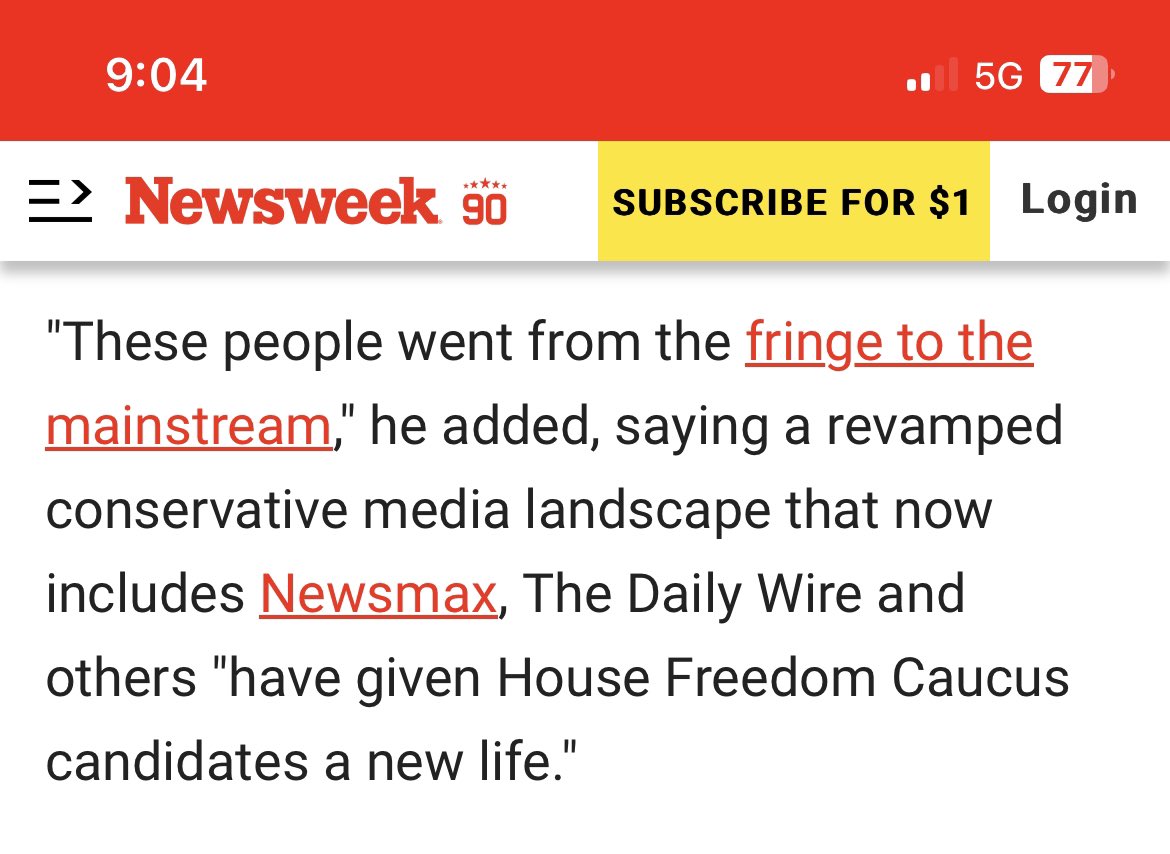 I spoke with <a href="/NickMordo/">N</a> of <a href="/Newsweek/">Newsweek</a> on right wing media, the House Freedom Caucus and how they gave rise to the current GOP. Give it a read 

newsweek.com/former-republi…