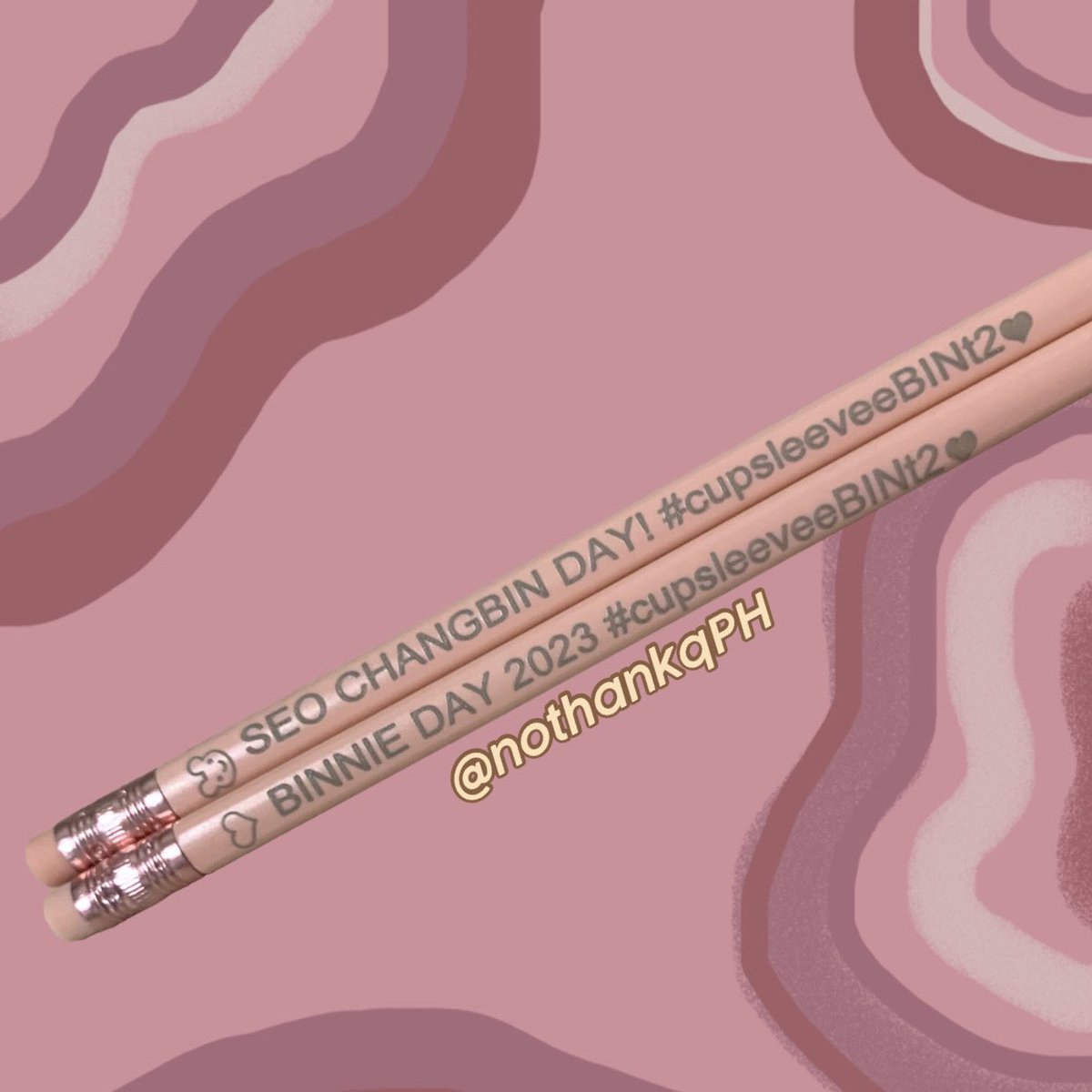 nothankqPH's tweet photo. hello!! here’s a little something for seolars/stays~

i’ll be handing these over to the organizers of #cupsleeveeBINt2

1 seolar/stay = 1 binnie pencil

please, support my stay besties’ cse!! ♡

rt the tweets below and register here: https://t.co/7pVtR5cl5d

see u all there~ https://t.co/B6r1Y4GxvM