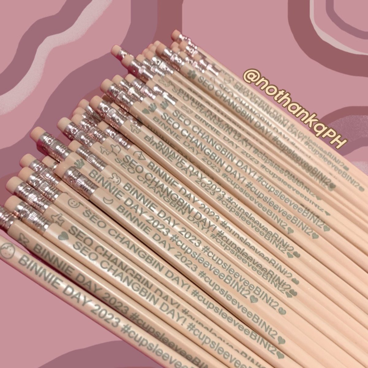 nothankqPH's tweet photo. hello!! here’s a little something for seolars/stays~

i’ll be handing these over to the organizers of #cupsleeveeBINt2

1 seolar/stay = 1 binnie pencil

please, support my stay besties’ cse!! ♡

rt the tweets below and register here: https://t.co/7pVtR5cl5d

see u all there~ https://t.co/B6r1Y4GxvM