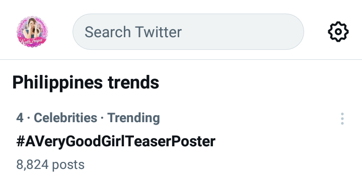 KATHTropaOFC's tweet photo. We are now trending 4th spot nationwide! 💋✨

@bernardokath @DollyEdeLeon
@StarCinema @petersenvargas
#AVeryGoodGirl
#AVeryGoodGirlTeaserPoster https://t.co/AbaQjM5NFE