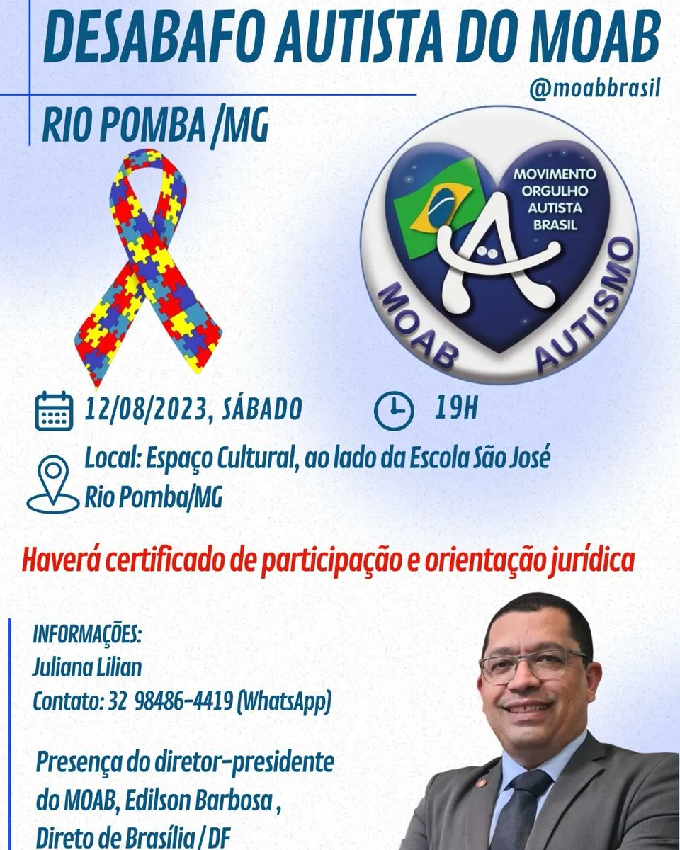 moabbrasil's tweet photo. DESABAFO #AUTISTA DO MOAB EM RIO POMBA-MG

@Edilson_B 
@riopombamg https://t.co/qP3xUeHYci