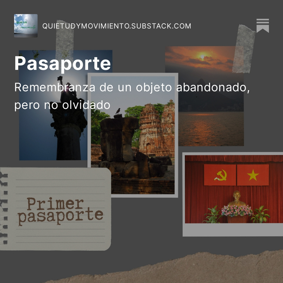perezhoyos's tweet photo. Inspirado en la escucha de @objituario (@LoroPodcast), esta semana escribí sobre el significado del pasaporte con que hice mis primeros viajes internacionales por Sudamérica, Australia y el Sureste Asiático. 

Les invito a leer el mensaje en mi newsletter "Quietud y Movimiento". https://t.co/0tLWpqOKBL