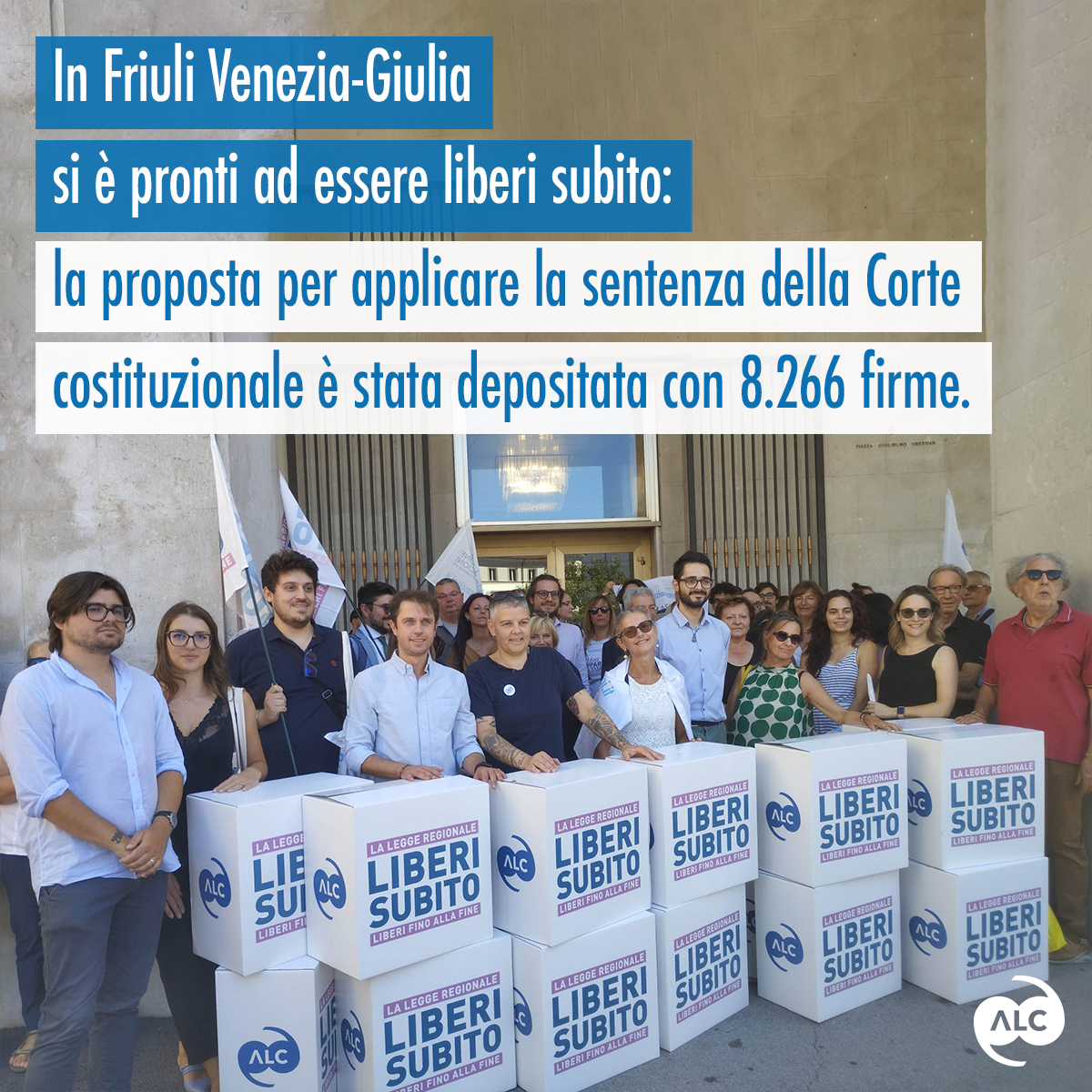 Anche in Friuli Venezia Giulia ci sarà l’opportunità di approvare buone regole per l’aiuto alla morte volontaria. Grazie alle 8266 persone che lo hanno reso possibile!!  Prossima tappa: Piemonte!