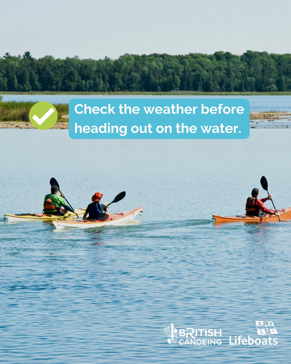 RNLI's tweet photo. Weather can affect your paddling plans so it's vital to know the forecast, tides times, wind speed &amp; direction before heading out on the water. ⚡

See how you can #PaddleSafely this summer: https://t.co/g0dX4cni7x

 #RNLI @BritishCanoeing https://t.co/4F3XQTseQd