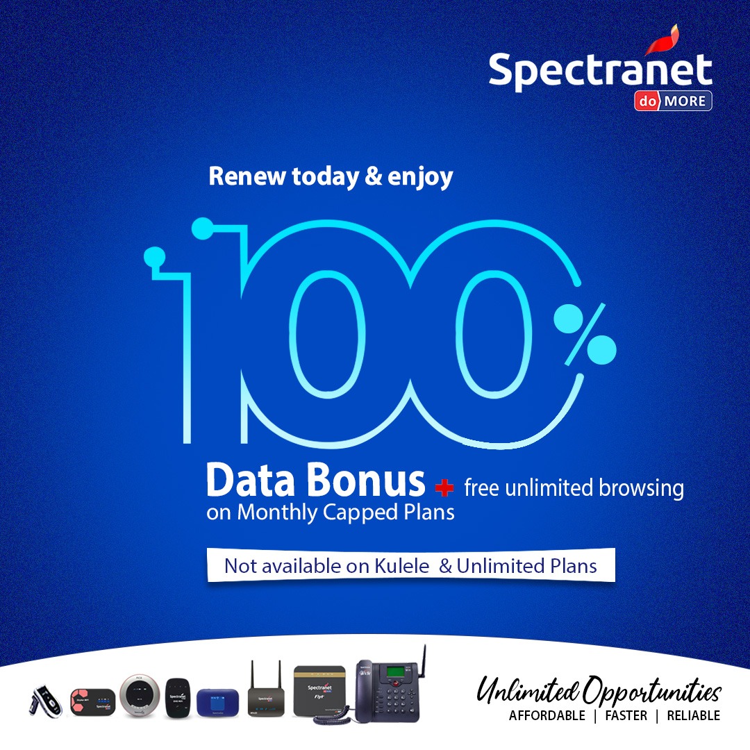 Spectranet_NG's tweet photo. Our Capped plans are not excluded from the Double Data Party.
Now you have every reason to bring the weekend flex online.
#football #EPLOpening #WorldCup #friendlies #movies #series - Opor!
Hit the renew button right now & get a double to #Stayconnected https://t.co/7OcrttovqP