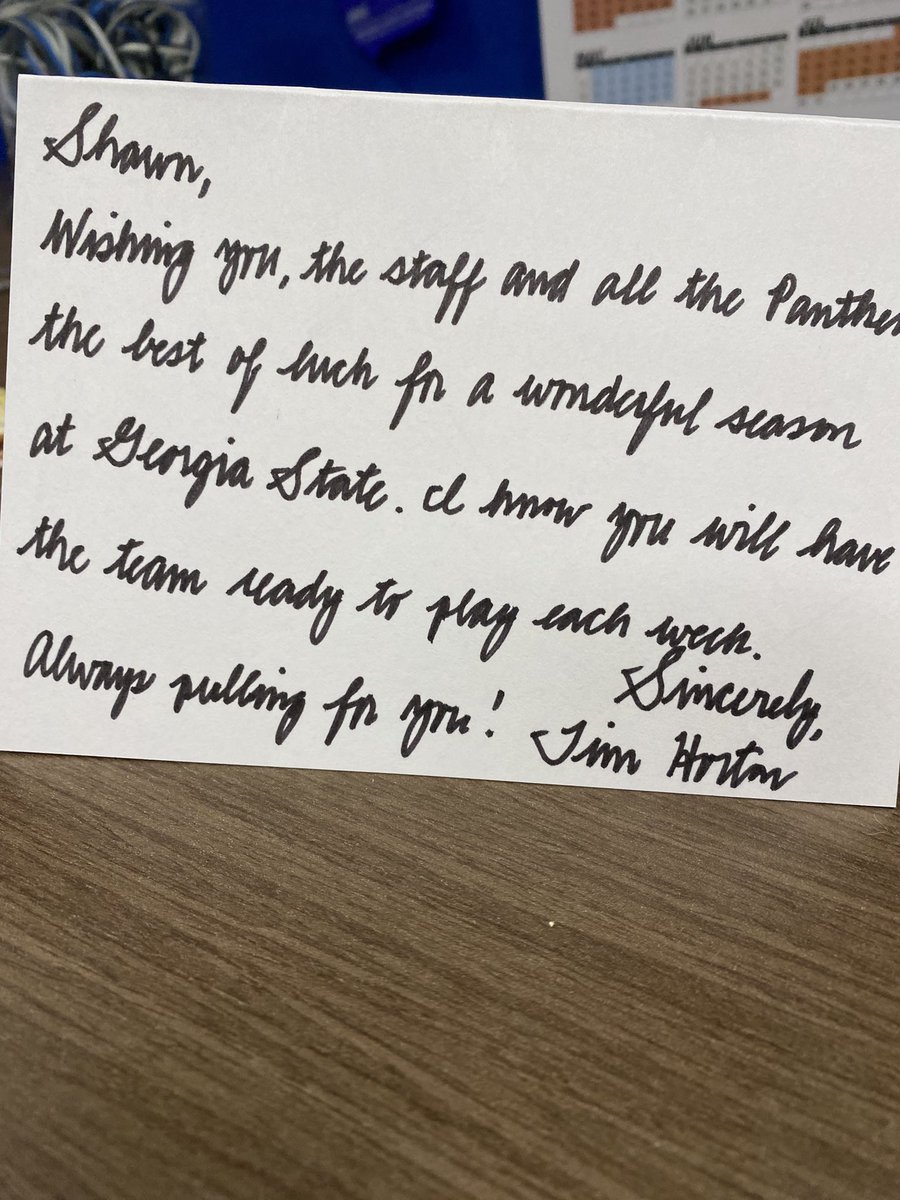 CoachSElliott's tweet photo. Been coaching for 27 years and every year I wasn’t coaching with @CoachTimHorton he would send me a letter wishing me the best. 
Just like clockwork I got my letter. 
He’s the gold standard in our profession.
Wishing you all the best and Go Falcons! https://t.co/VWco1RS9ud
