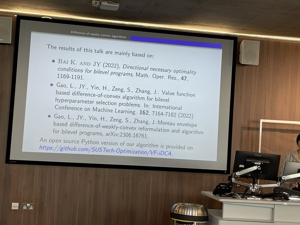 ILjubic's tweet photo. #ICBO with the closing plenary of Jane Ye and closing words by the organizers @AlainZemkoho and P. Melitz
#bilevel #optimization #orms
Thanks for the wonderful conference! https://t.co/HRlWooJCJF
