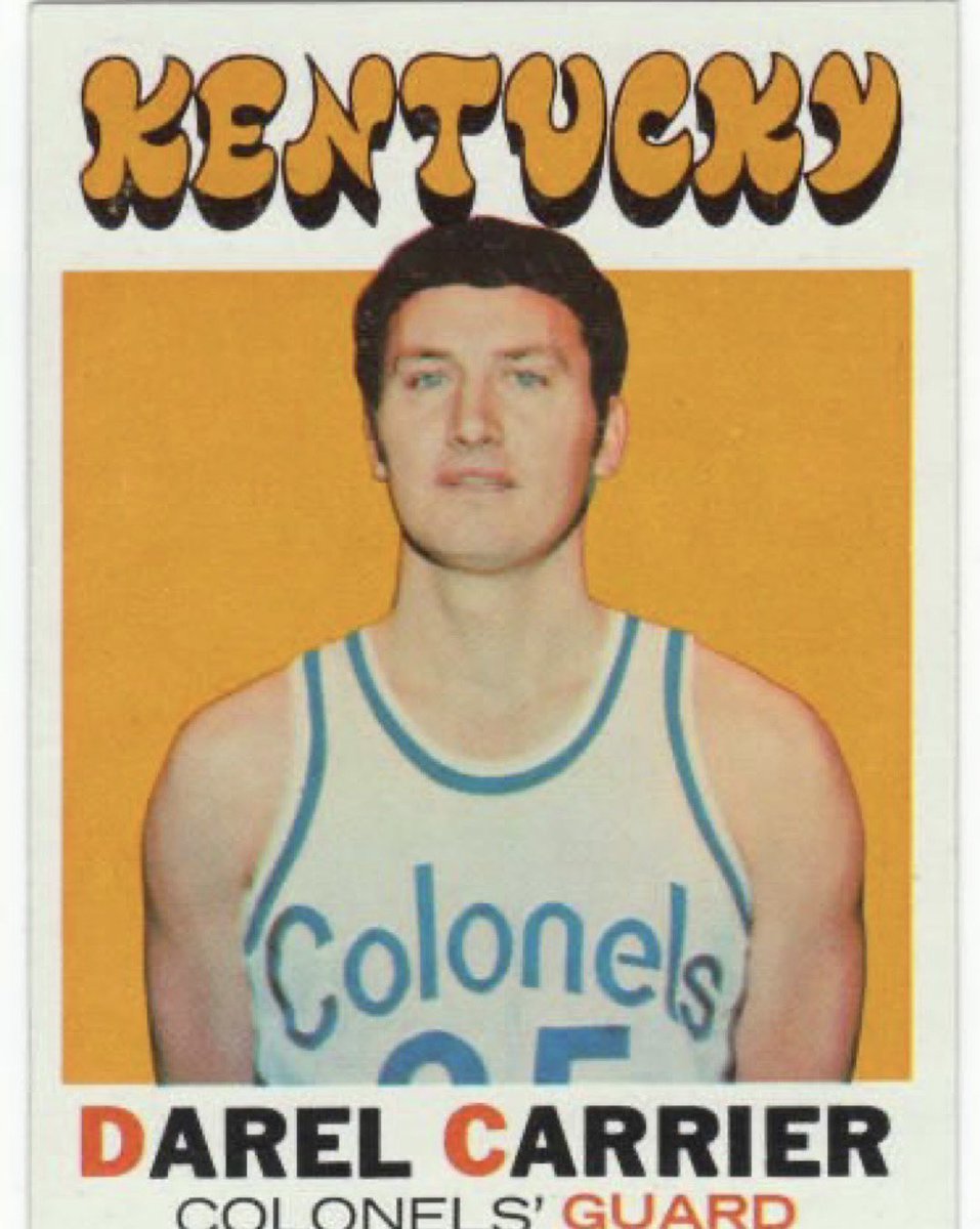 abathrowbacks's tweet photo. Darel Carrier was born in Kentucky, went to WKU and was a member of the Colonels from ‘67 to ‘72. 

He is a member of the ABA All Time Team and had the highest 3 point shooting % in ABA history. 

Many see Carrier and his teammate, Louie Dampier, as the original “Splash Bros.” https://t.co/o09WgR3mev