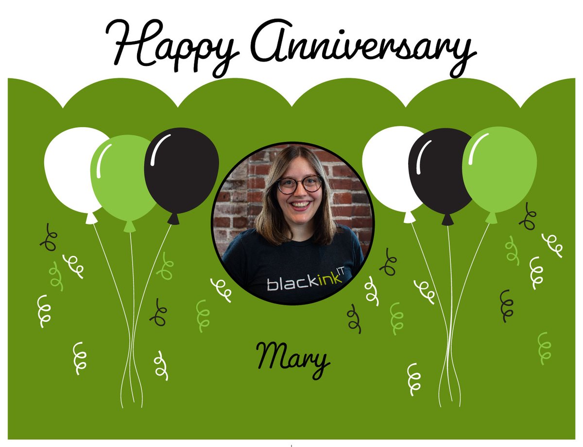 Happy Work Anniversary to Mary! 

We appreciate all you do to keep our office and clients running smoothly. 

#BlackinkIT #WorkAnniversary
