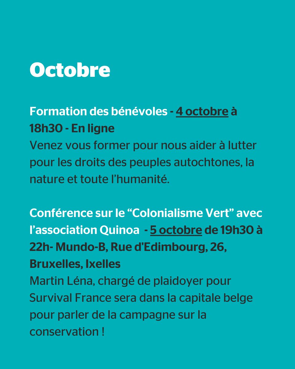 survivalfr's tweet photo. Programme de rentrée chez Survival 🎒.

L’équipe Survival reprend des forces au mois d’août et revient plus motivée que jamais pour cette rentrée 2023 🎉.

🗓Sortez vos agendas, nous avons hâte de vous revoir ! ⬇️ https://t.co/X6Yvg54Tdo