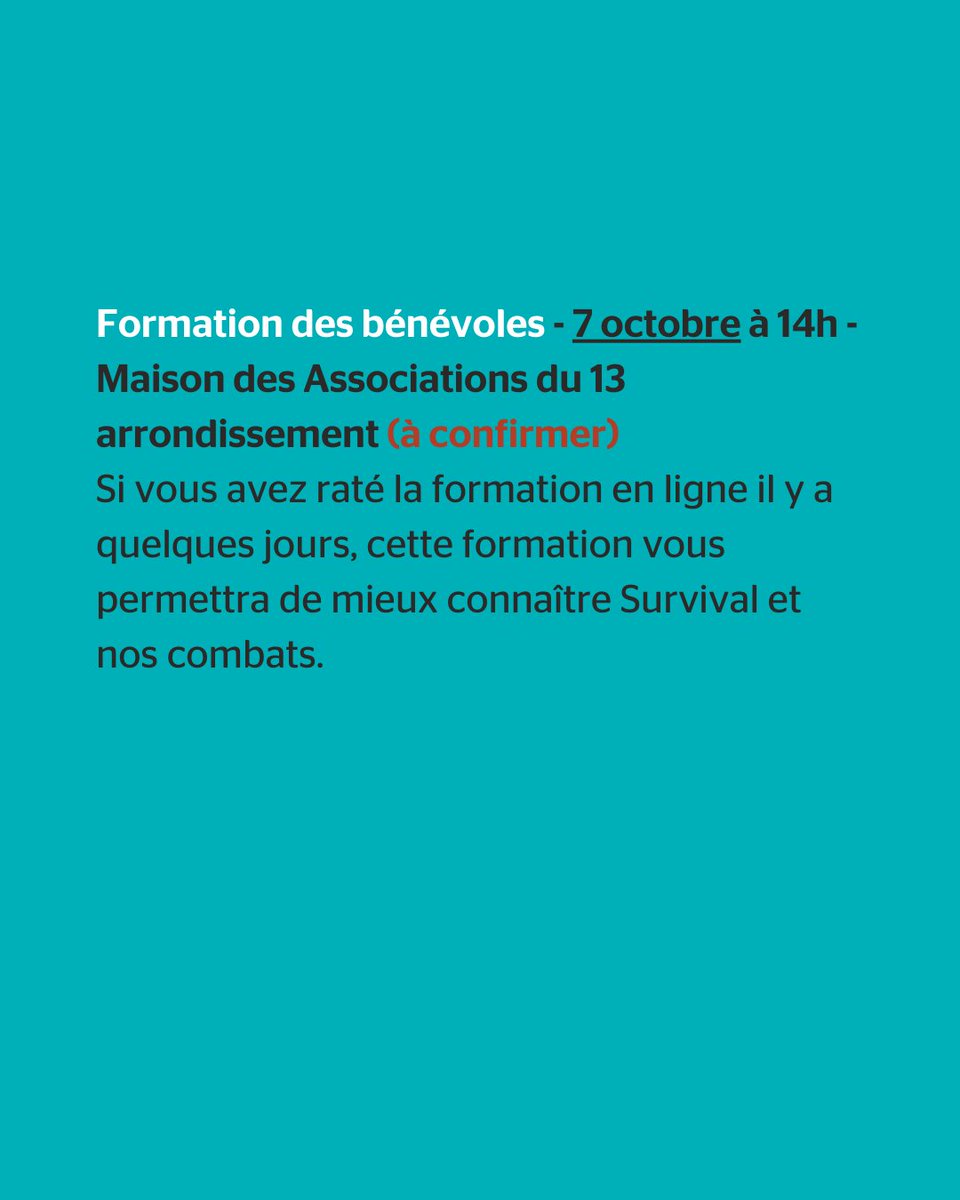 survivalfr's tweet photo. Programme de rentrée chez Survival 🎒.

L’équipe Survival reprend des forces au mois d’août et revient plus motivée que jamais pour cette rentrée 2023 🎉.

🗓Sortez vos agendas, nous avons hâte de vous revoir ! ⬇️ https://t.co/X6Yvg54Tdo