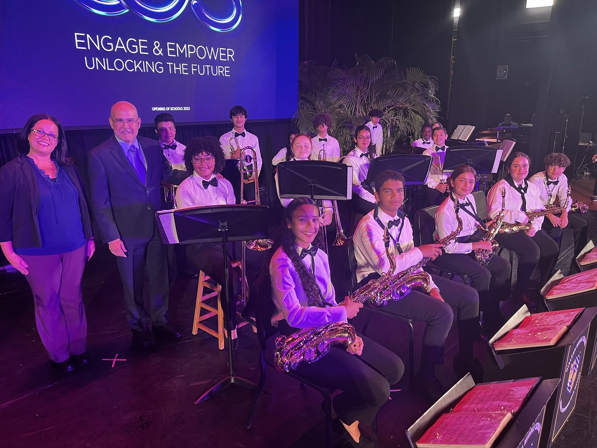 SuptDotres's tweet photo. Here we go. Nothing more special than joining the musicians from Hialeah Middle School who will open our gathering for the 2023-2024 Opening of Schools. Great musicians! ⁦@MDCPS⁩ https://t.co/t58oFQHLt7
